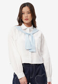 Long Sleeve Button Up Shirt Off White