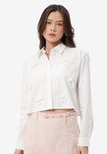 Long Sleeve Shirt with Ribbon Details