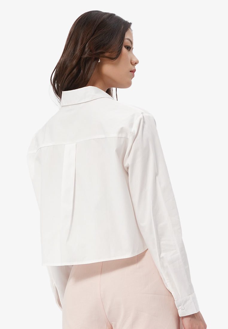 Long Sleeve Shirt with Ribbon Details