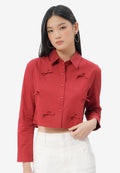 Long Sleeve Shirt with Ribbon Details