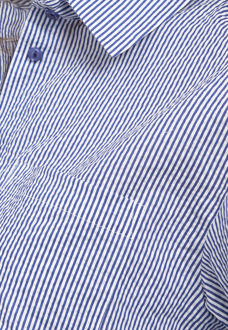 Textured Long Sleeve Stripe Shirt