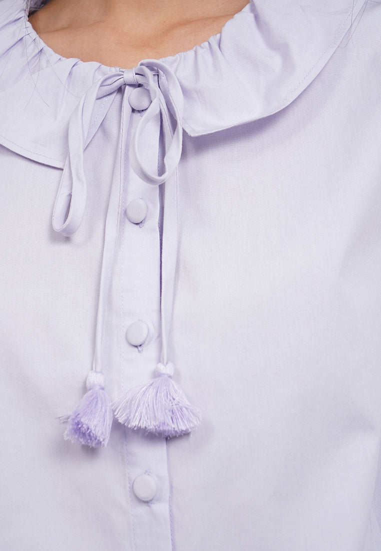 Frill Collar Long Sleeve Blouse