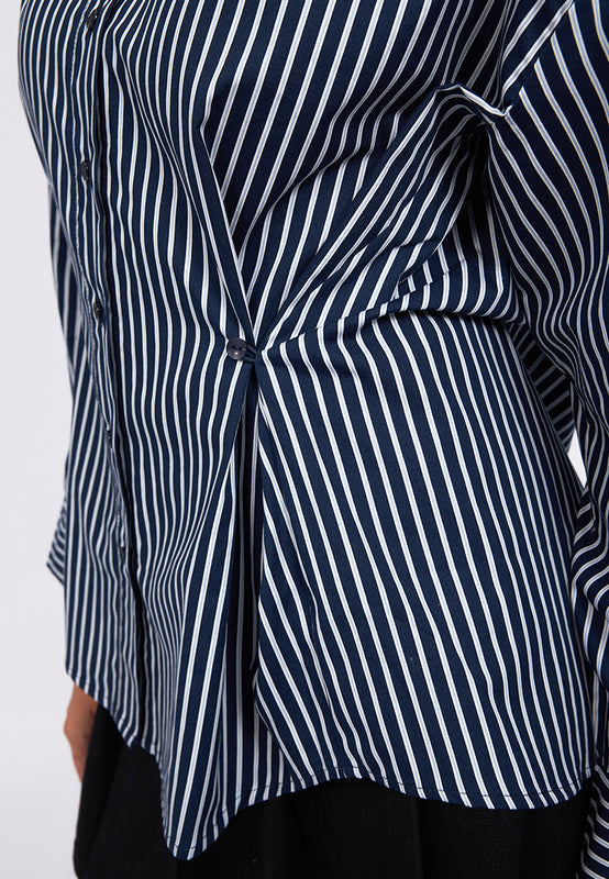 Stripes Shirt with Adjustable Waist