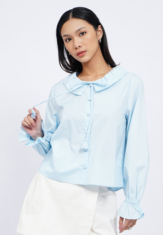Peterpan Collar Button Up Blouse