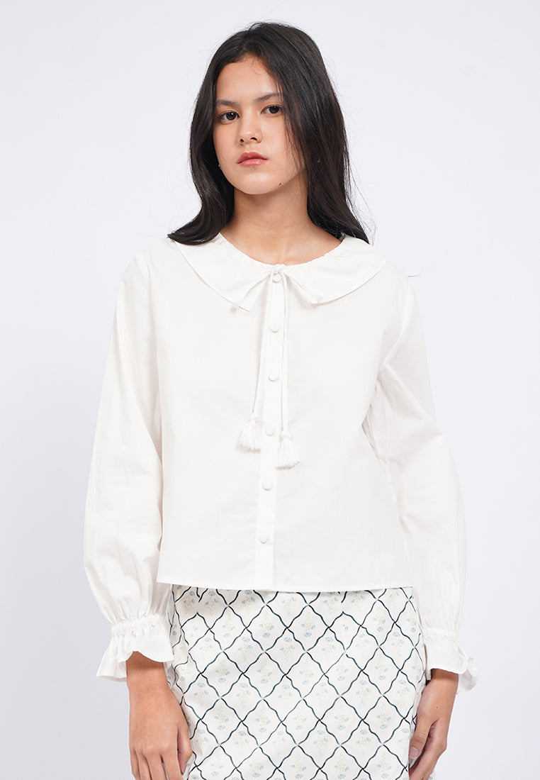 Peterpan Collar Button Up Blouse