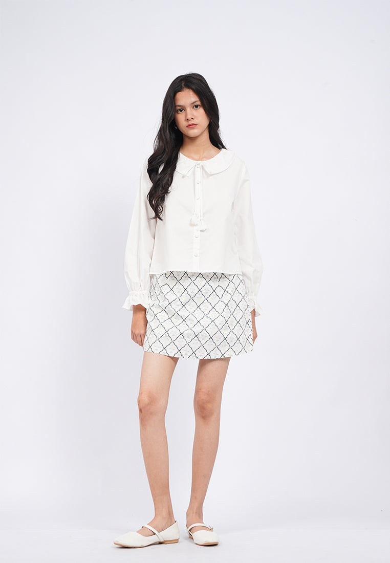 Peterpan Collar Button Up Blouse