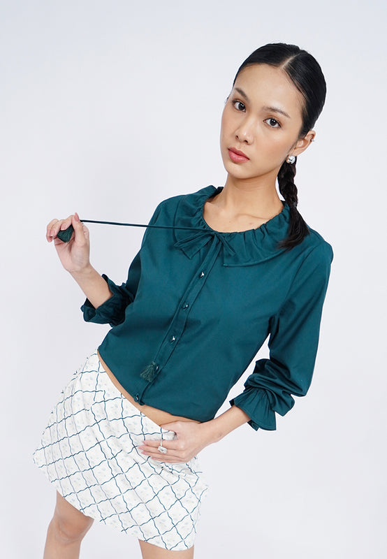 Peterpan Collar Button Up Blouse