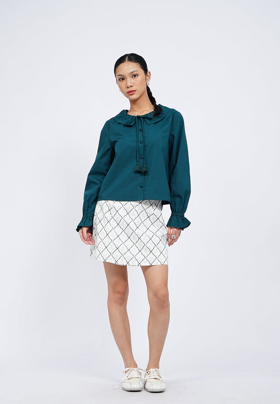 Peterpan Collar Button Up Blouse