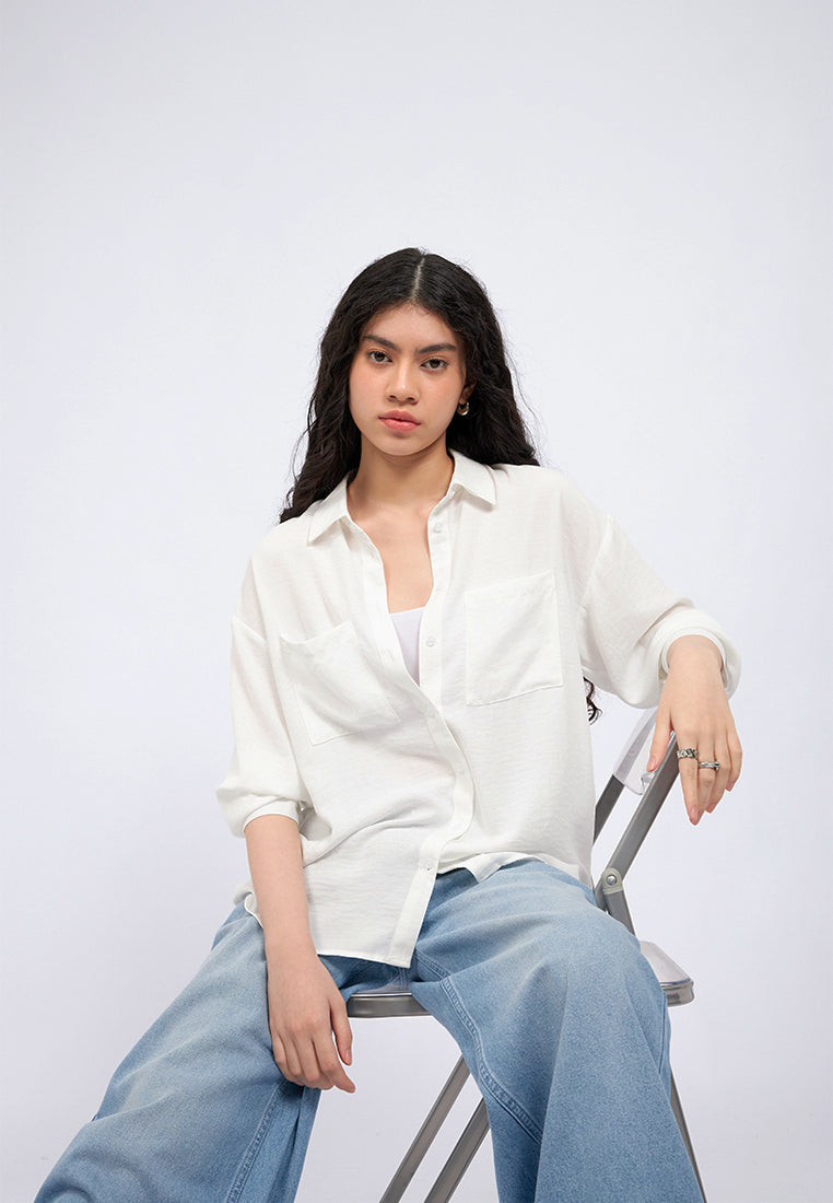 Double Pocket Oversized Shirt