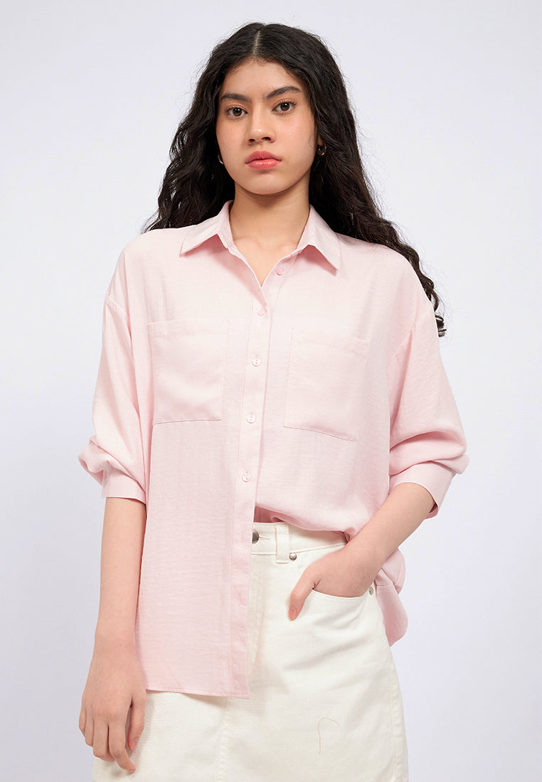 Double Pocket Oversized Shirt
