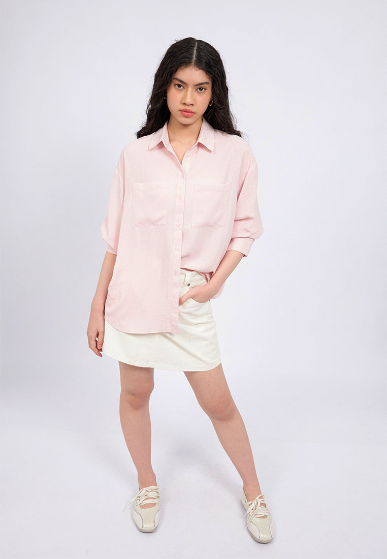 Double Pocket Oversized Shirt