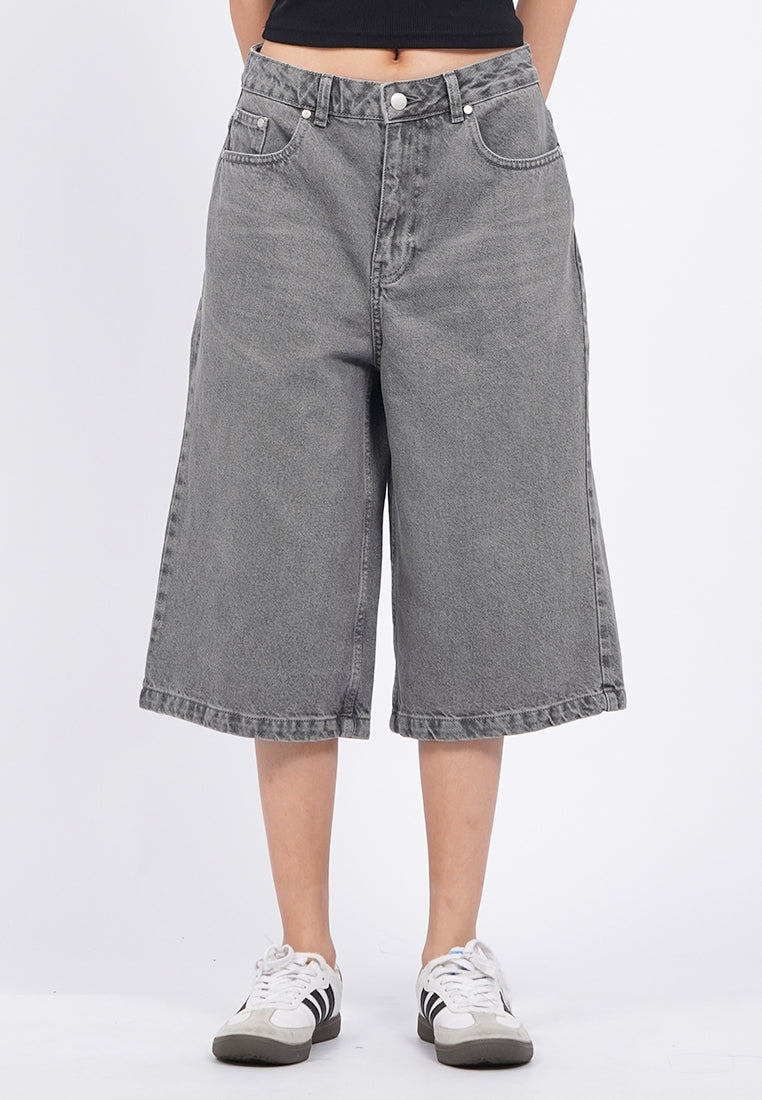 Regular Fit Denim Bermuda Pants