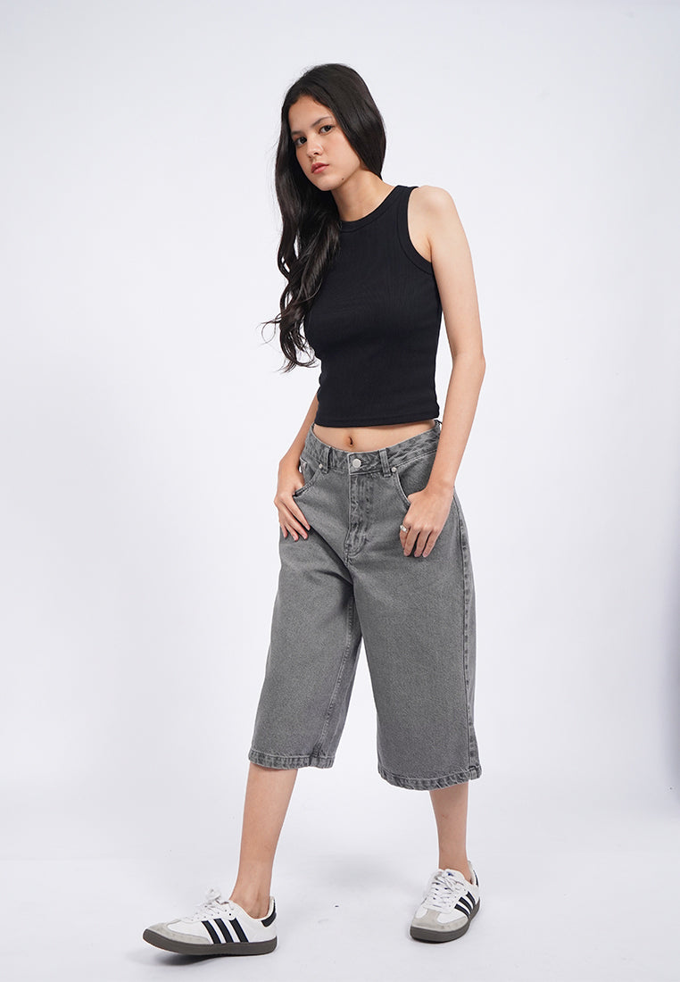 Regular Fit Denim Bermuda Pants
