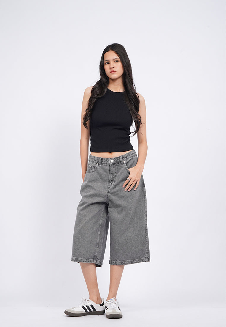 Regular Fit Denim Bermuda Pants