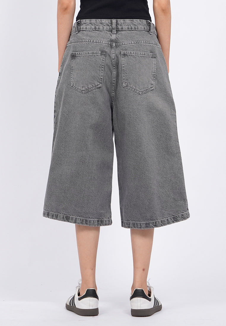 Regular Fit Denim Bermuda Pants
