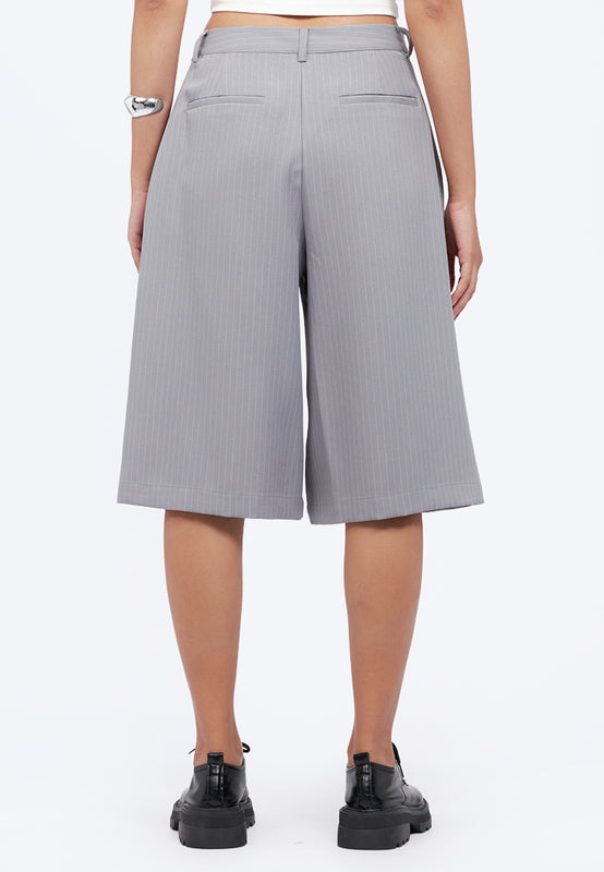 Regular Fit Stripes Bermuda Shorts