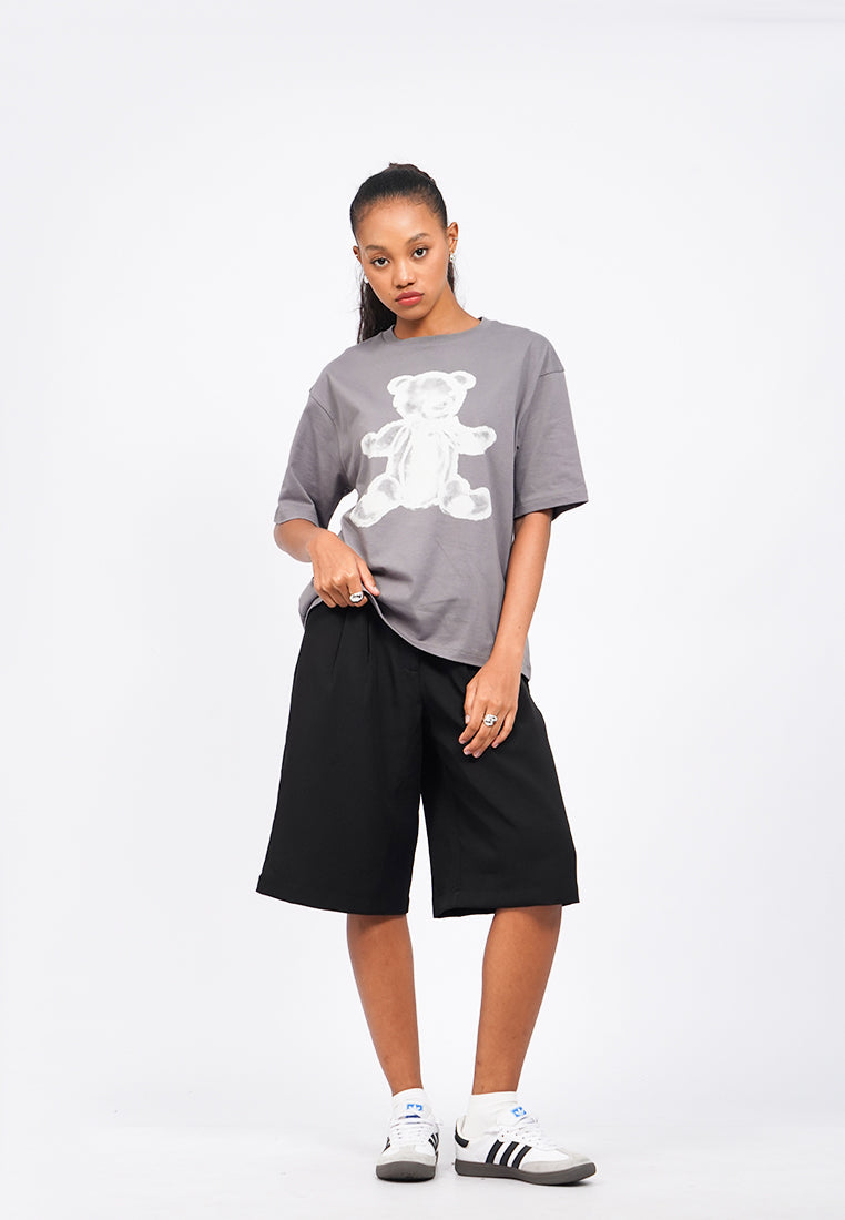 Pleated Bermuda Shorts