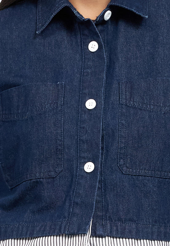 Double Layer Denim Shirt