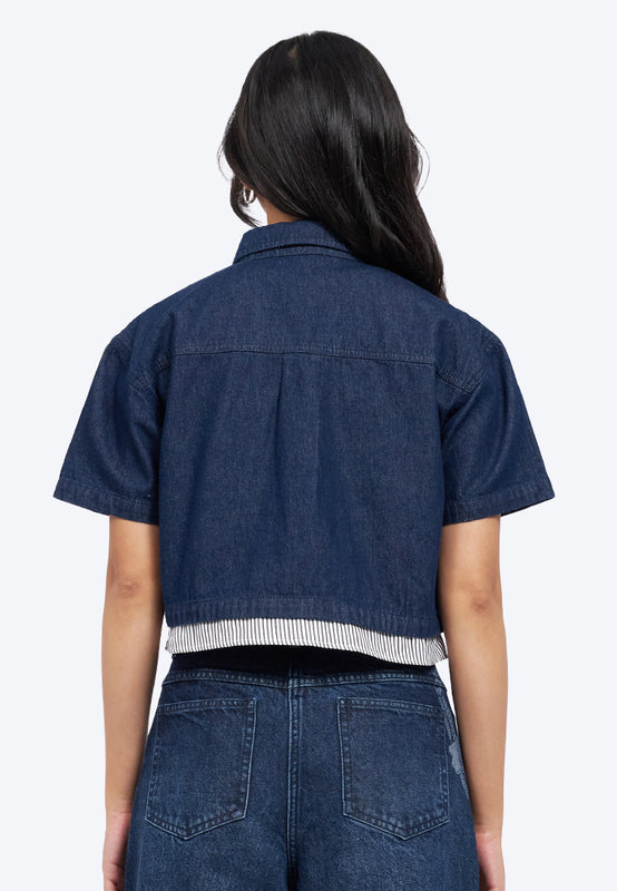 Double Layer Denim Shirt