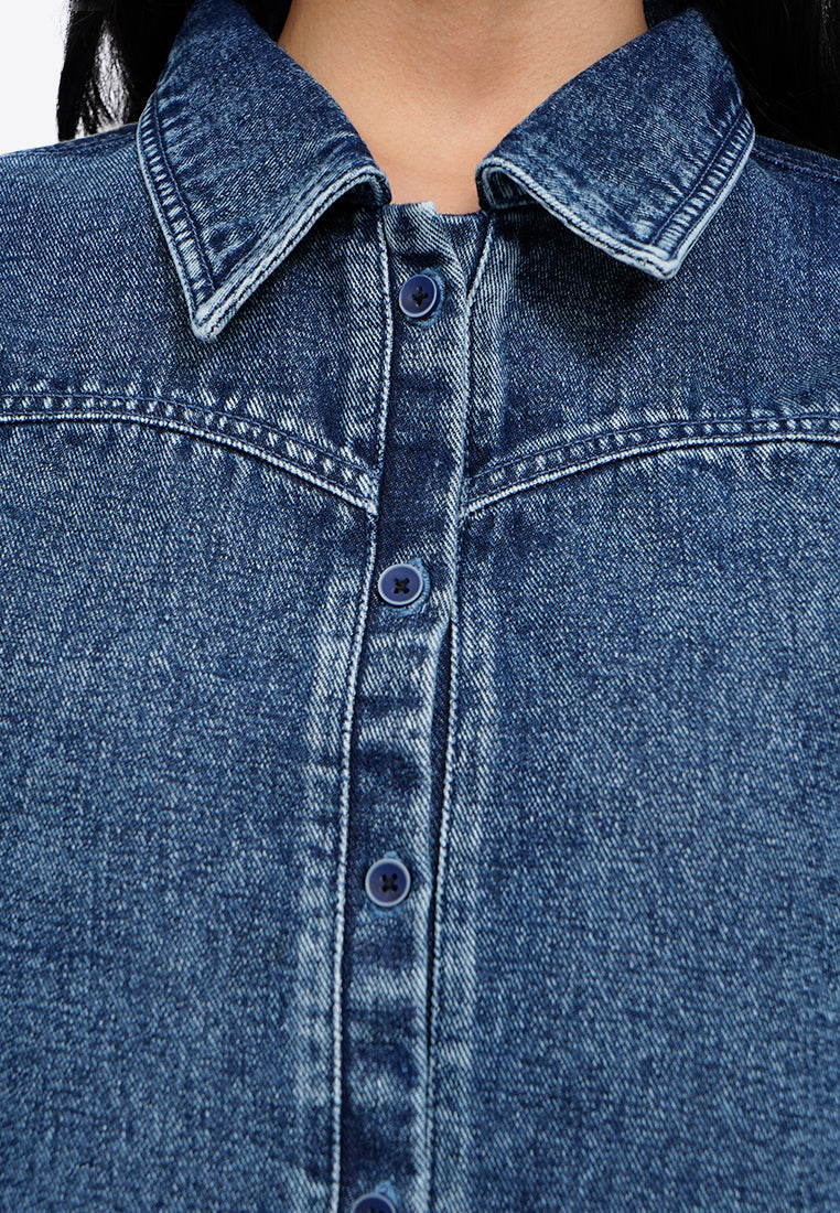 Short Sleeve Denim Shirt