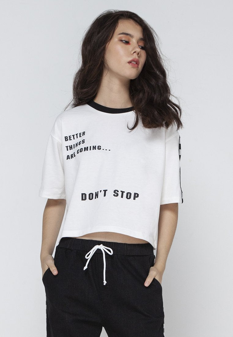 Check Tape Crop Tee