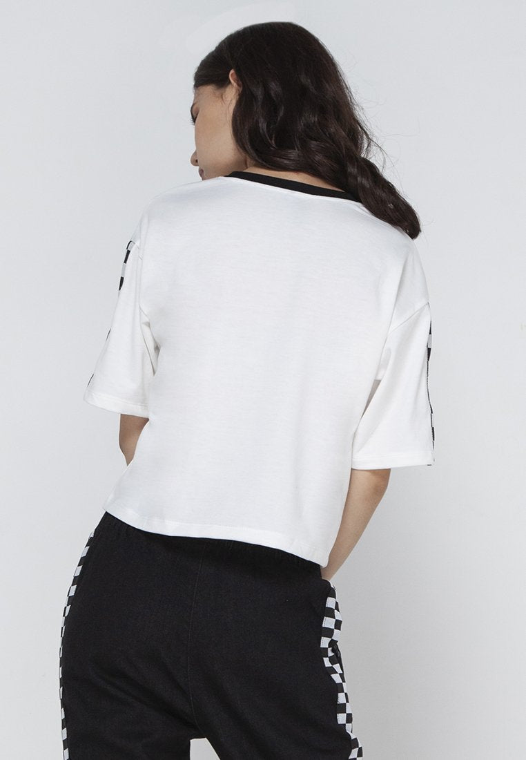 Check Tape Crop Tee