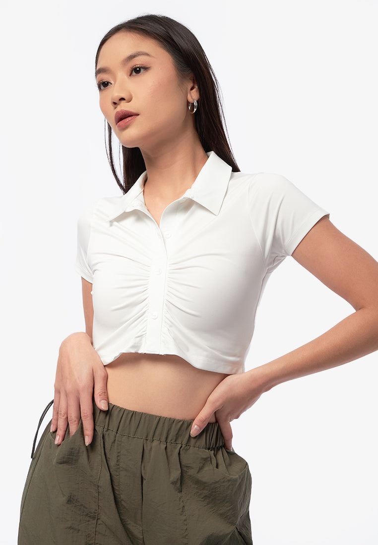 Short Sleeve Ruched Top