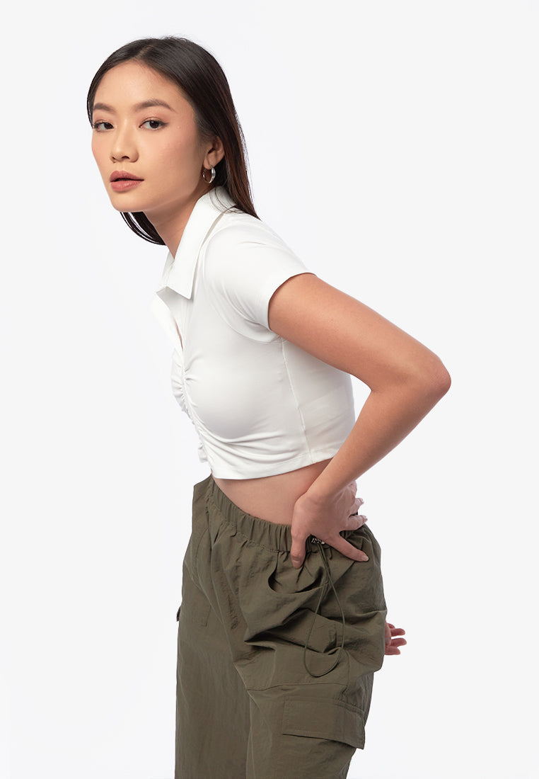 Short Sleeve Ruched Top