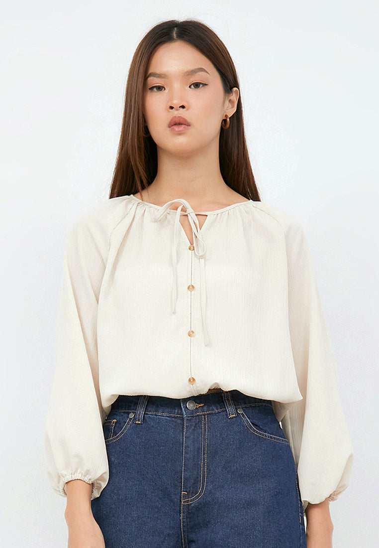 Long Sleeve Top with Tie Details