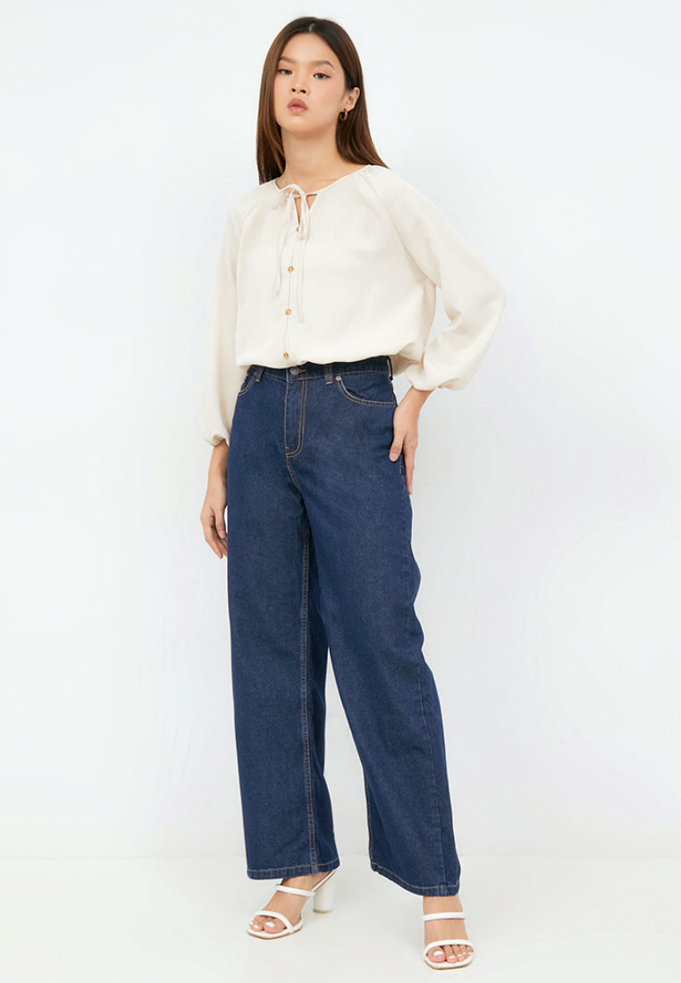 Long Sleeve Top with Tie Details