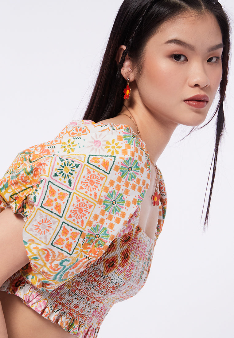 Voluminous Puff Sleeves Top