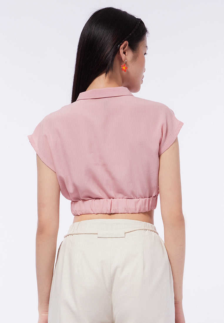 Short Sleeve Crop Blouse
