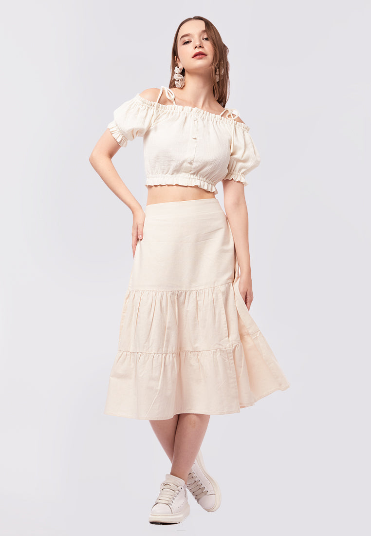 Off Shoulder Crop Top
