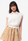Ruffled Sleeveless Top