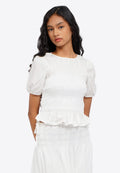 Short Sleeve Smocked Top