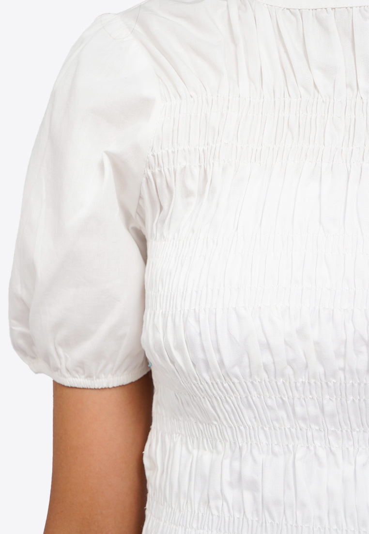 Short Sleeve Smocked Top