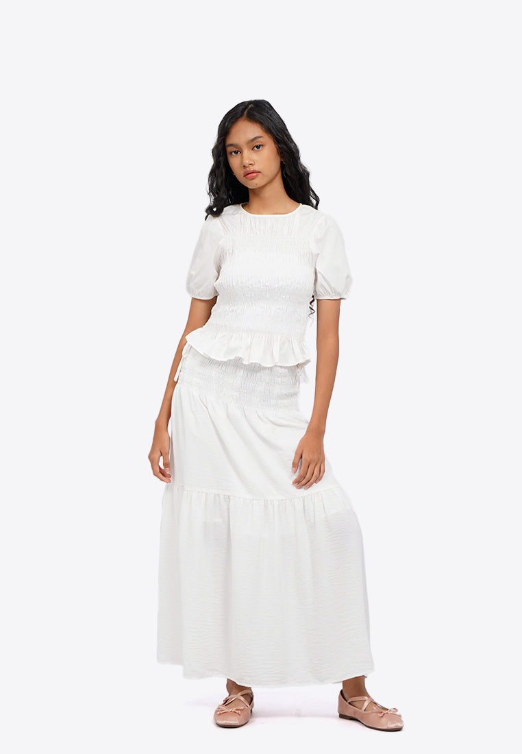 Short Sleeve Smocked Top