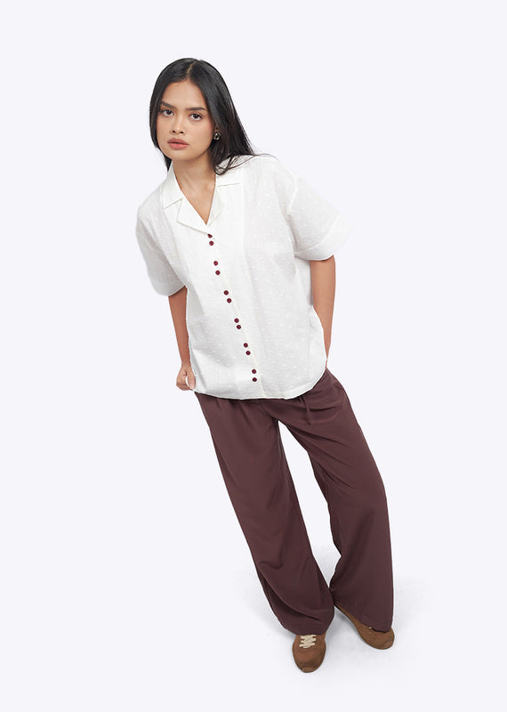 Oversized Notch Collar Shirt