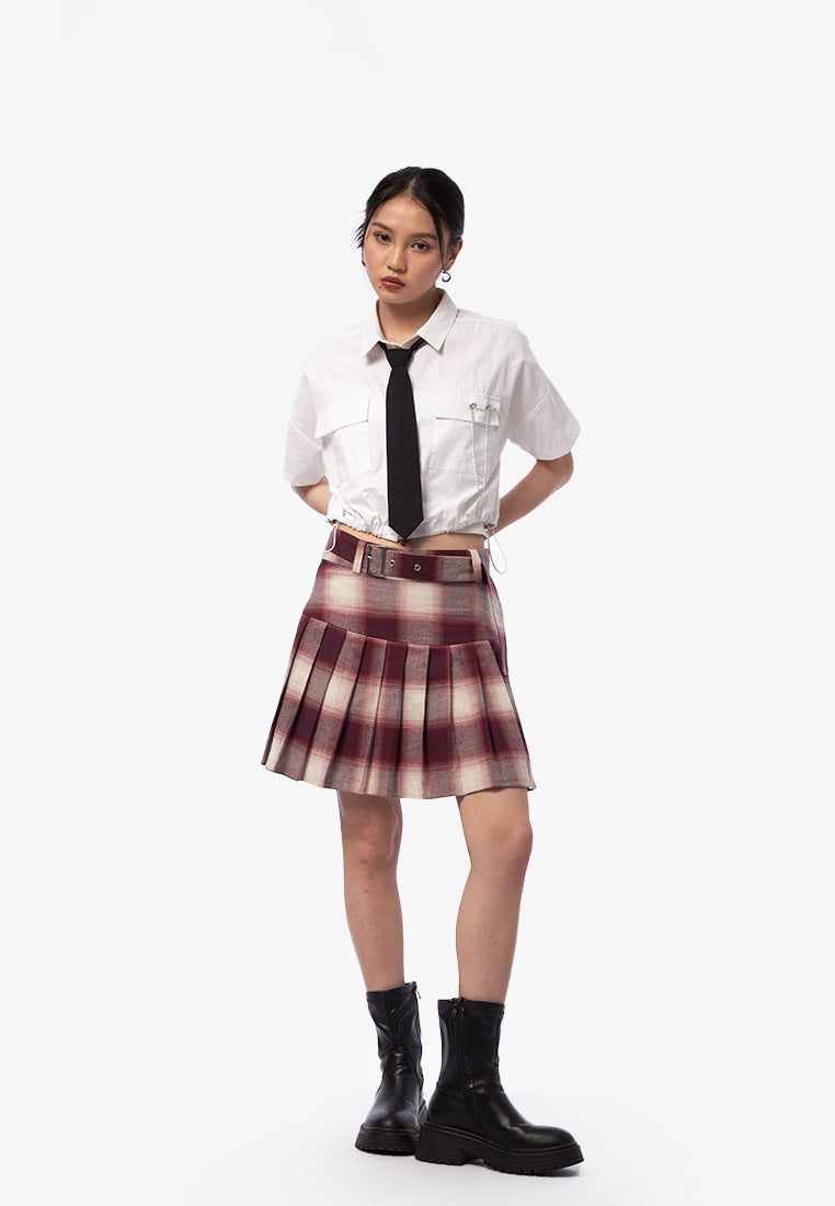 Short Sleeve Top with Tie