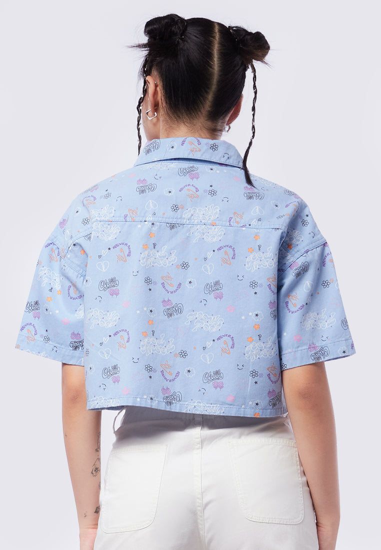 Printed Crop Shirt