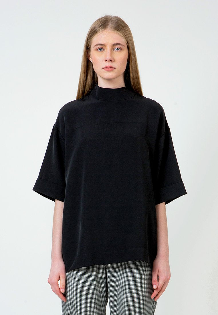 High Neck Short Blouse