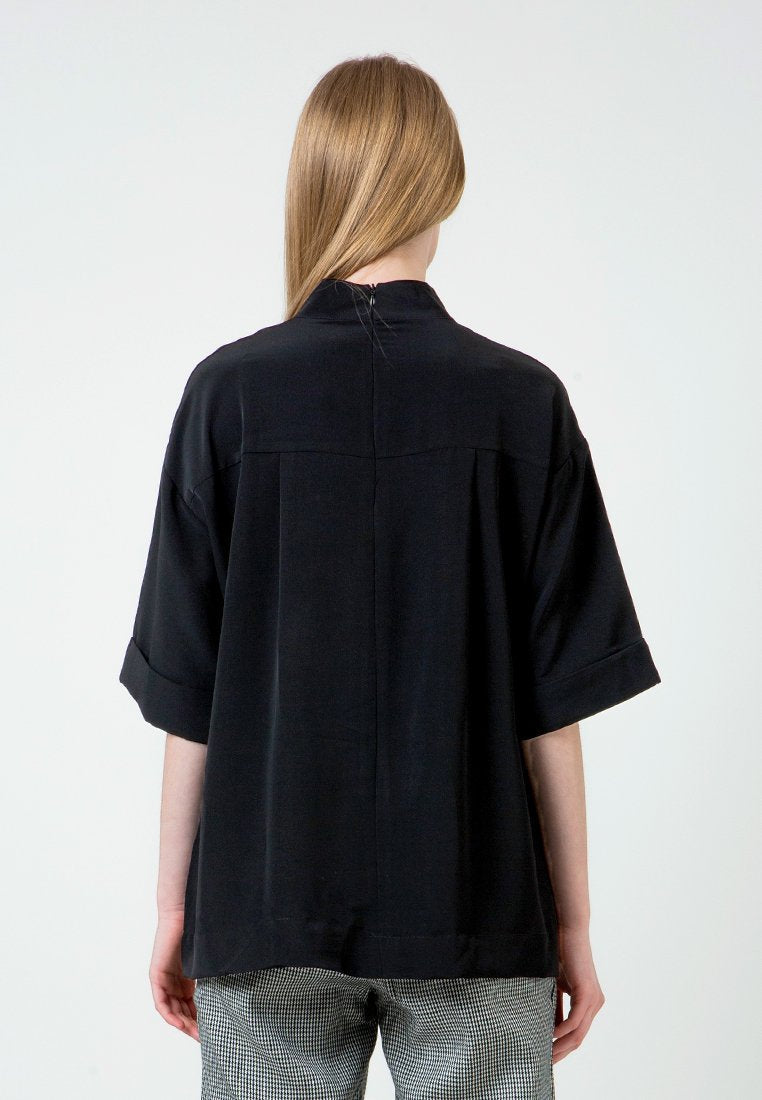 High Neck Short Blouse