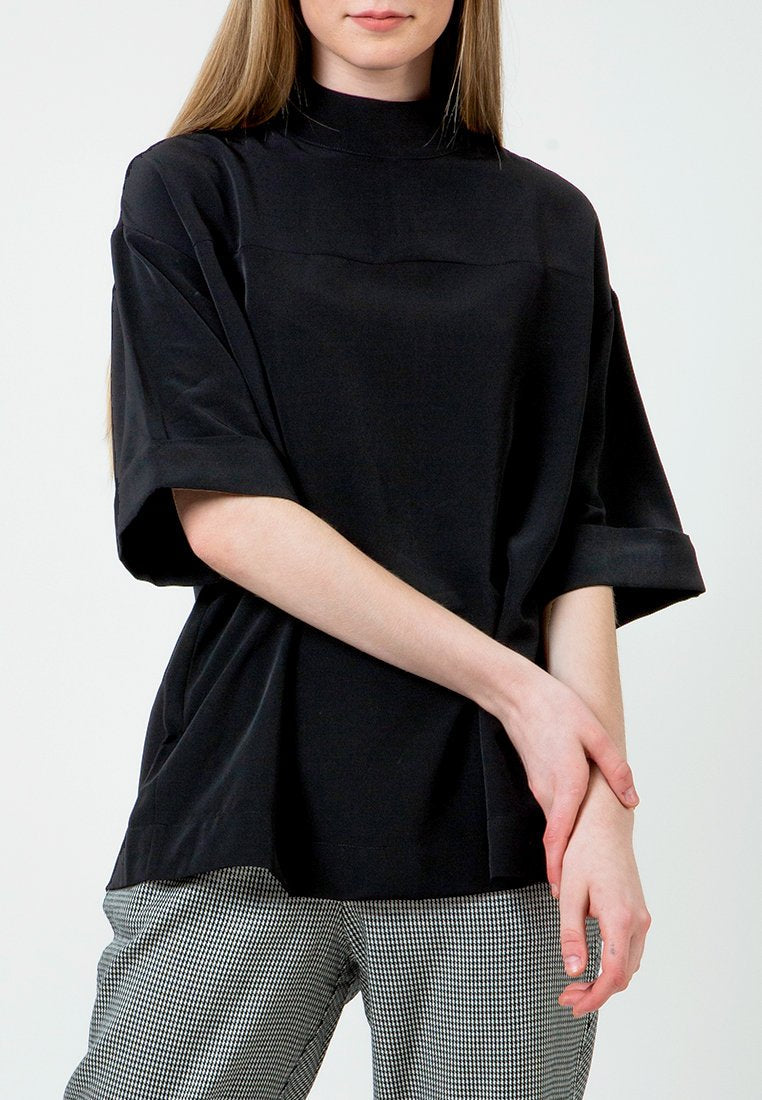 High Neck Short Blouse