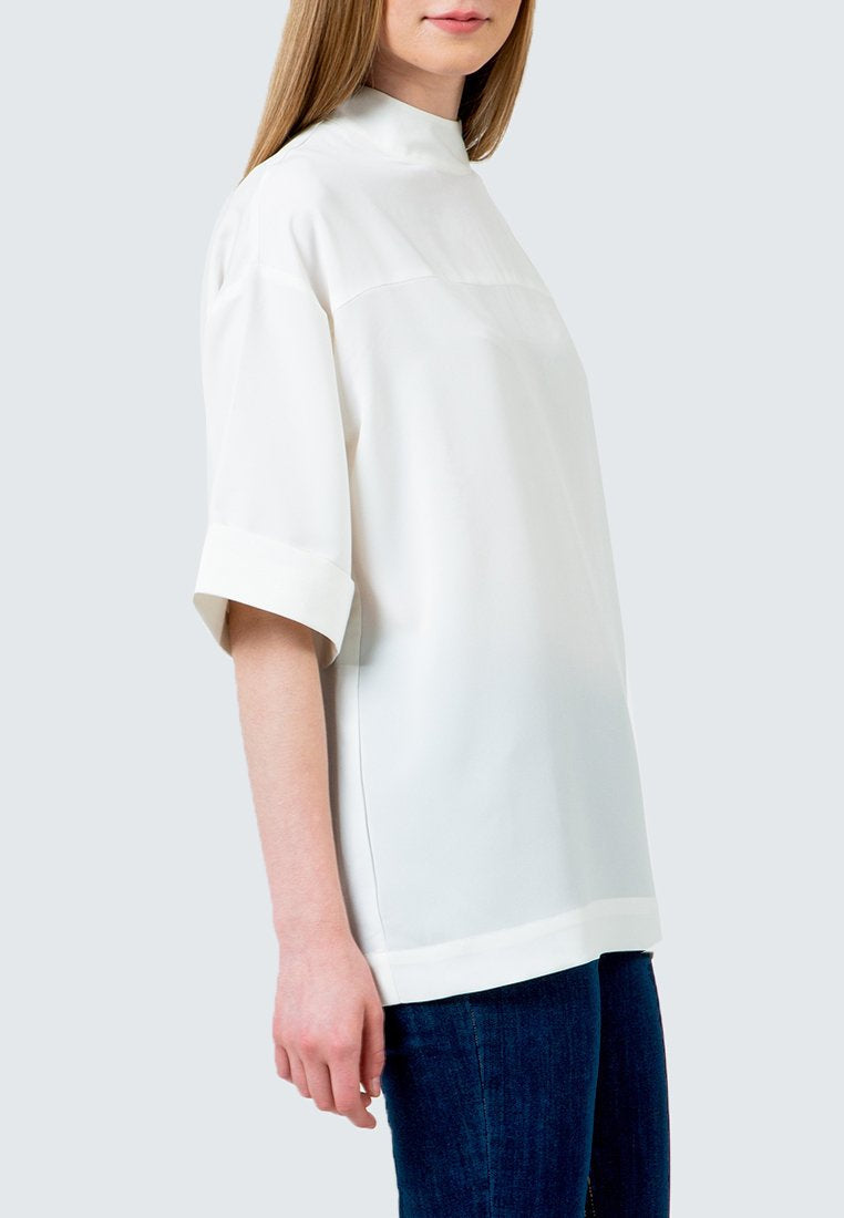 High Neck Short Blouse