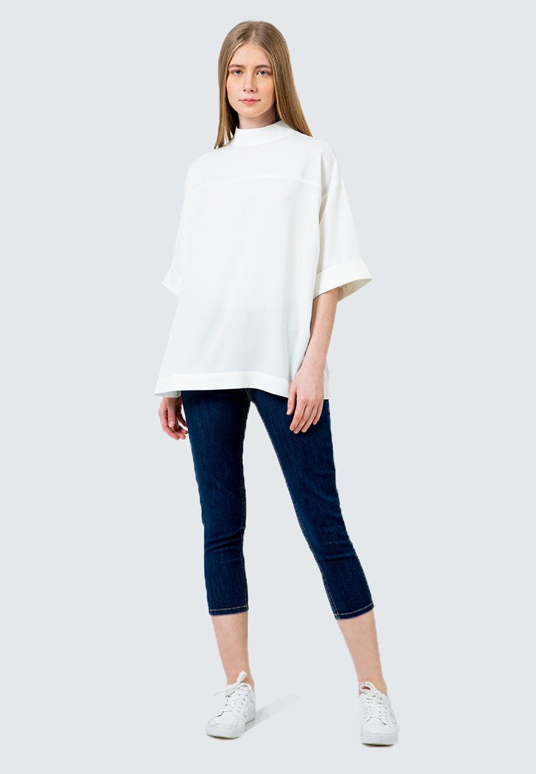 High Neck Short Blouse