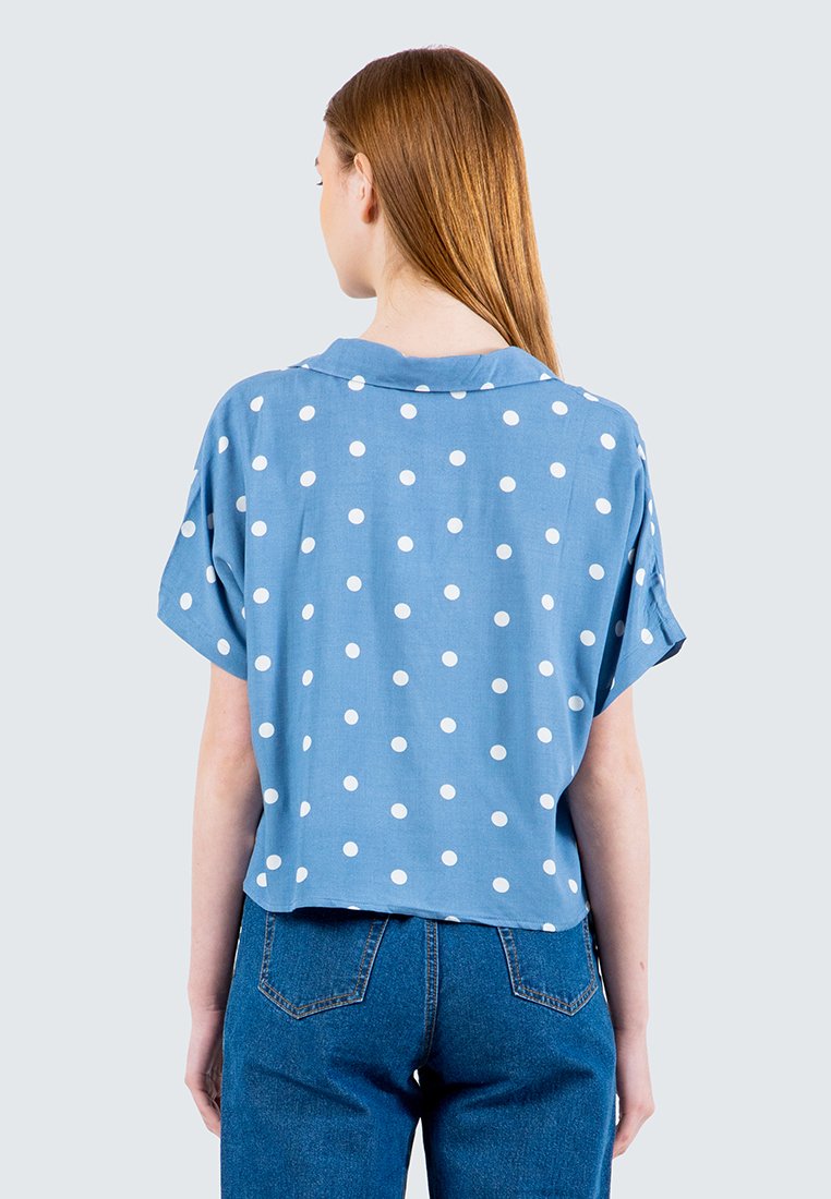 Polkadot Front Tie Shirt
