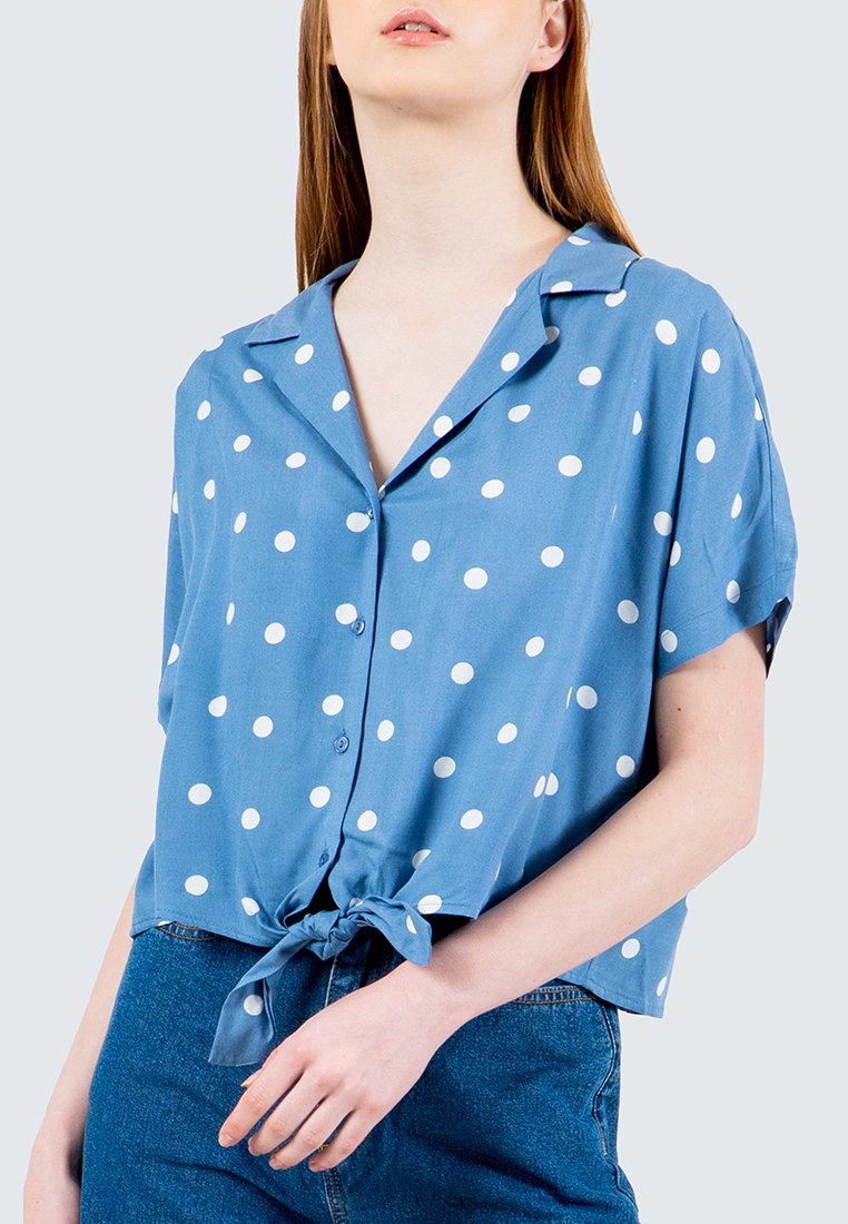 Polkadot Front Tie Shirt
