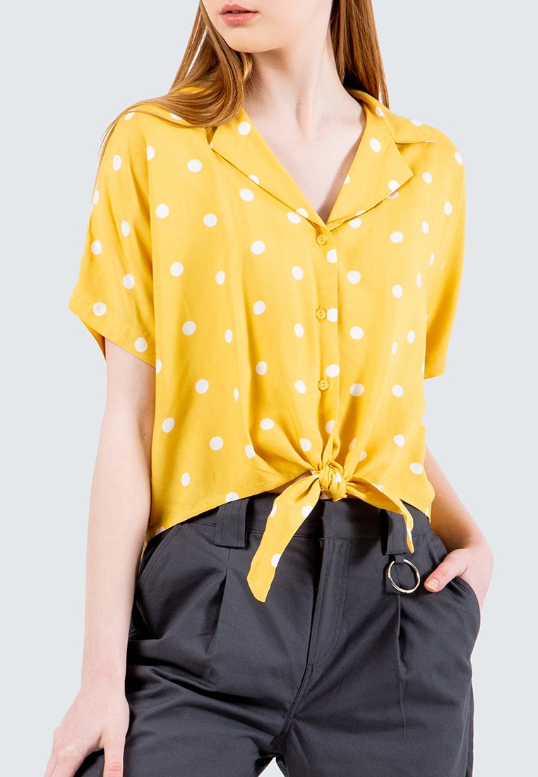 Polkadot Front Tie Shirt