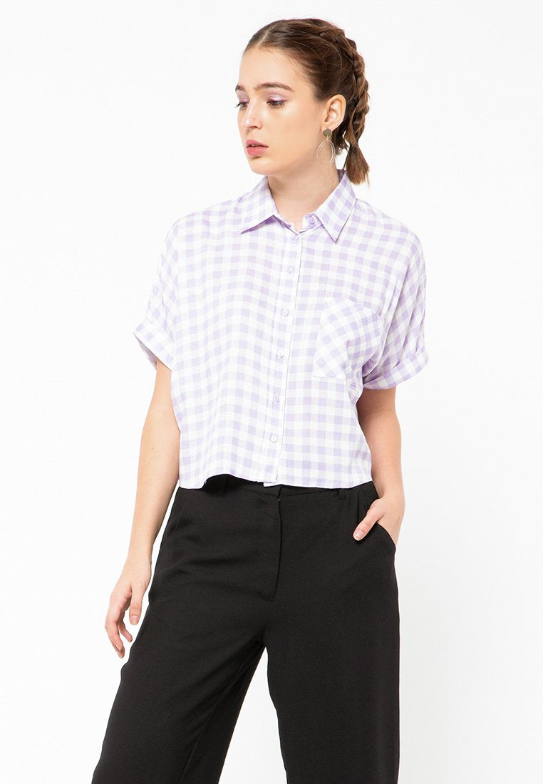 Loose Short Sleeve Stripes Shirt