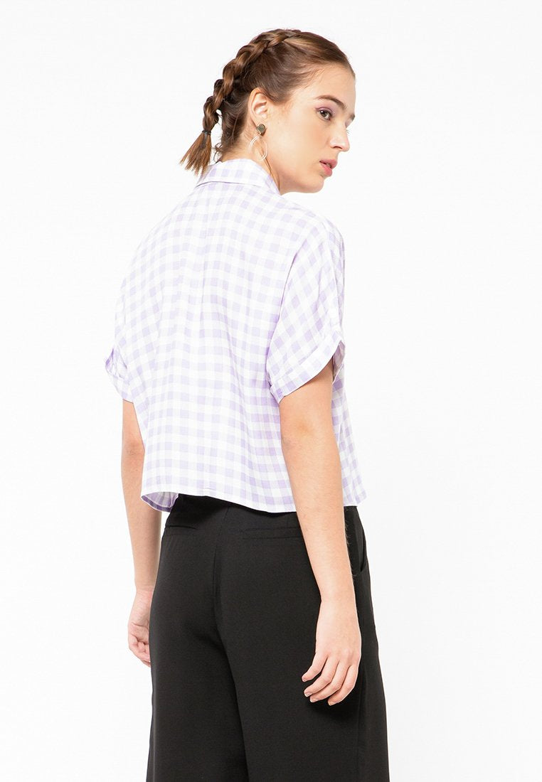 Loose Short Sleeve Stripes Shirt